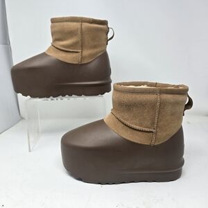 UGG Women's Size 6 Classic Mini Pumped Molded Boot Chestnut 1158370